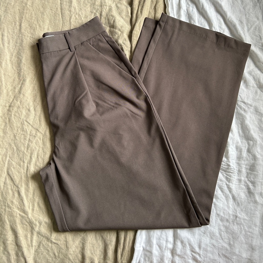 Oak + Fort Brown Wide Leg Trousers